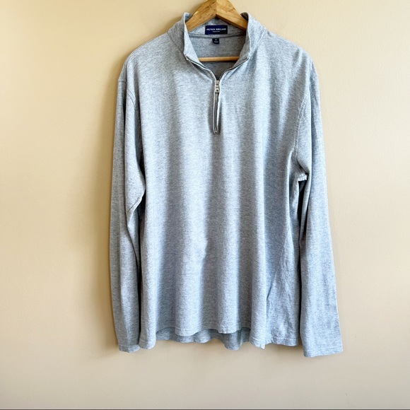 Peter Millar Other - PETER MILLAR Lightweight Pullover Cashmere Blend Size XL 1/4 zip grey